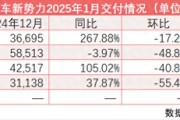 新势力新年首月交付排名突变：小鹏时隔30个月重回榜首 理想痛失“冠军”