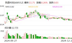 凯盛科技：获得政府补助3000万元