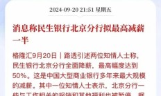 民生银行降薪50%很惨？有国有银行都开始欠薪了