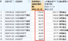 嘉实基金A500ETF上市以来资金净流入36.5亿元同类倒数第二