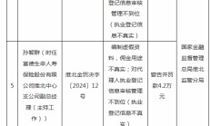 富德生命人寿淮北中心支公司被罚款22万元：因保险产品培训宣传内容不合规等