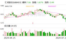 汇成股份：预计上半年营业收入6.74亿元 同比增长20.9%