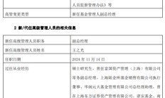 新华基金新任王之光为副总经理 曾任职于华润元大基金东方资产管理等公司