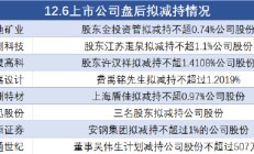 12月6日上市公司减持汇总：宝地矿业等8股拟减持（表）