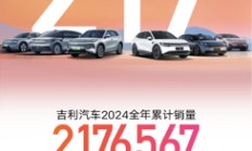 2024年销量超217万辆新能源销量破88万辆 吉利汽车超额完成全年目标