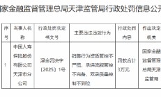 国寿寿险天津市分公司被罚3万元：因销售行为资质管控不严格 承保流程管控不完备 双录质量控制不到位