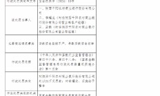 陕西千阳农村商业银行被罚25万元：贷款资金监控不严 导致贷款资金空转