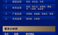 第六届新浪财经金麒麟计算机行业最佳分析师：第一名国盛证券刘高畅研究团队