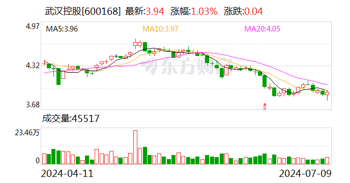 武汉控股：2024年上半年净利同比预降74.48%-82.89%