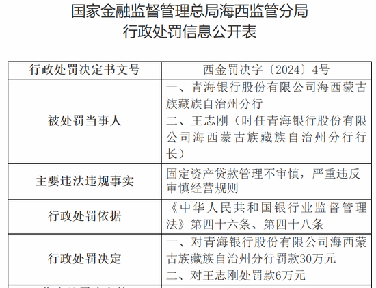 青海银行业绩堪忧：贷款集中，主要股东频被执行，资产质量承压