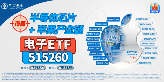 半导体+AI眼镜，双热点强攻！电子ETF（515260）盘中逆市涨近3%，电子板块领涨两市，狂揽220亿主力资金！